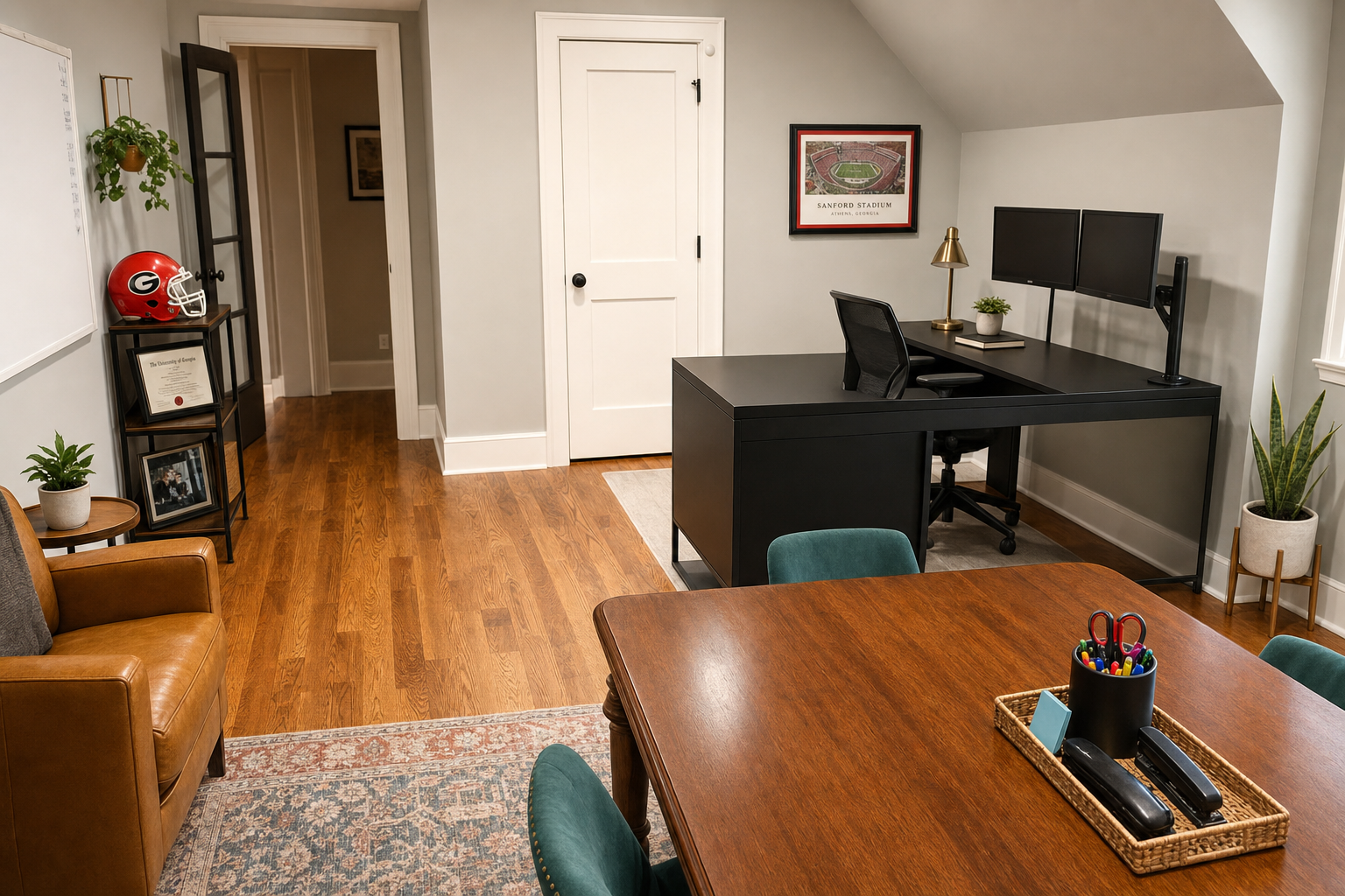 Moon Haven private conference room and office workspace